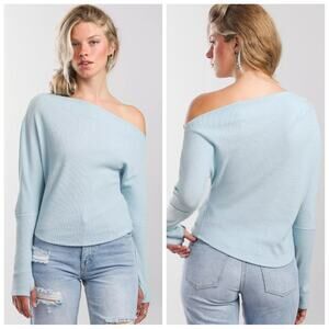 We the Free - Free People Fuji Off Shoulder Thermal Top sz L